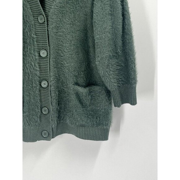 Tahari Green Button-Up Cardigan - Picture 2 of 7